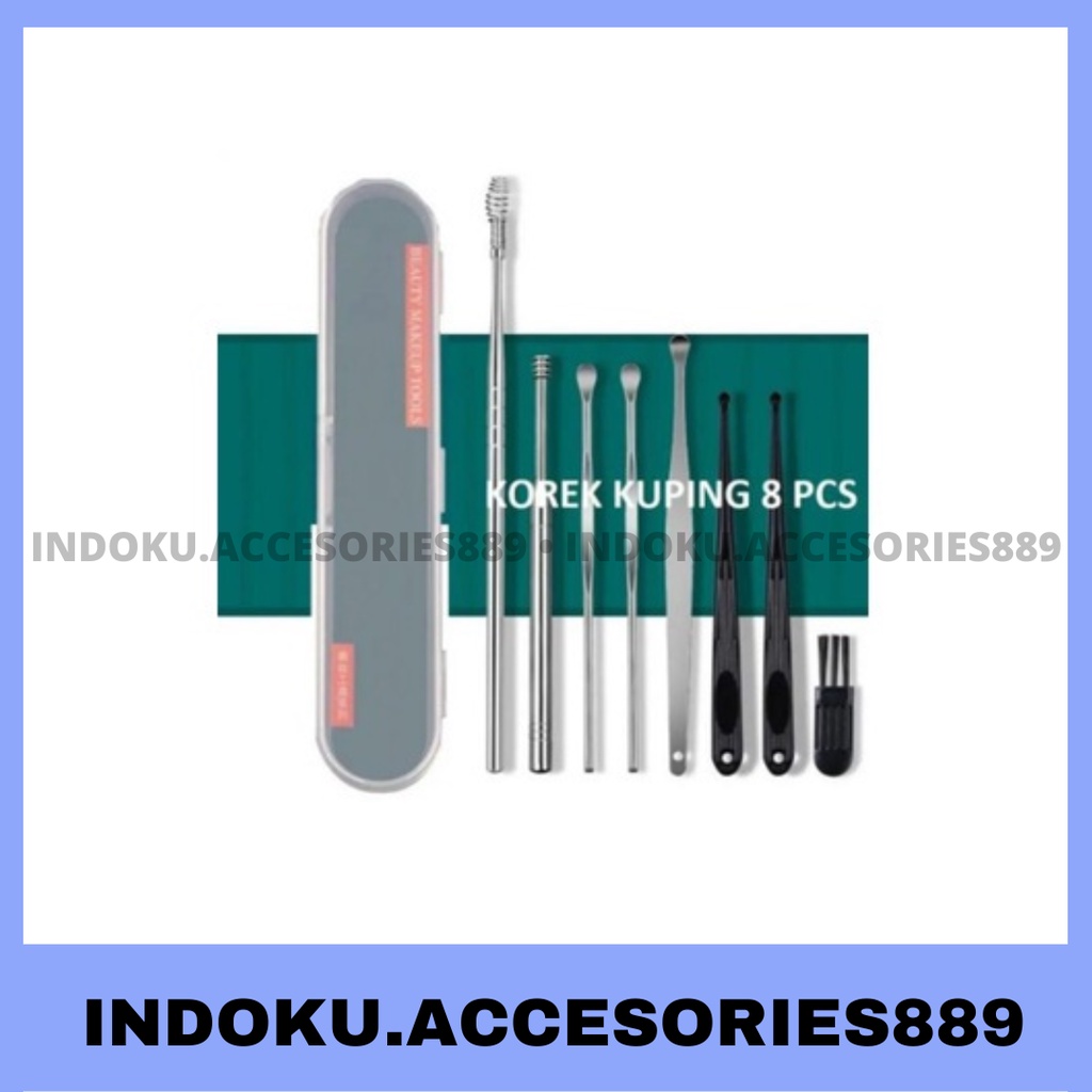 Alat korek kuping telinga pembersih kotoran ear wax stainless steel besi wax