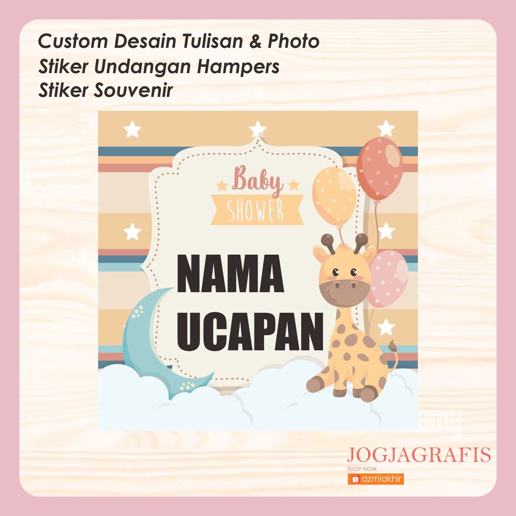 Stiker Ucapan Syukuran Selapanan Baby Shower