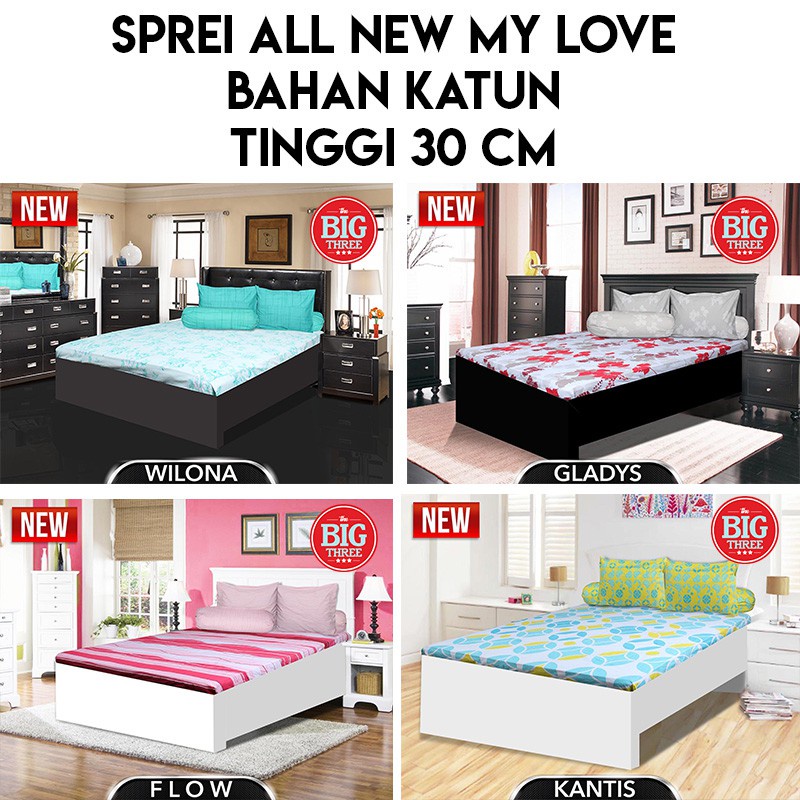 SPREI MY LOVE UKURAN 180X200 KING SIZE