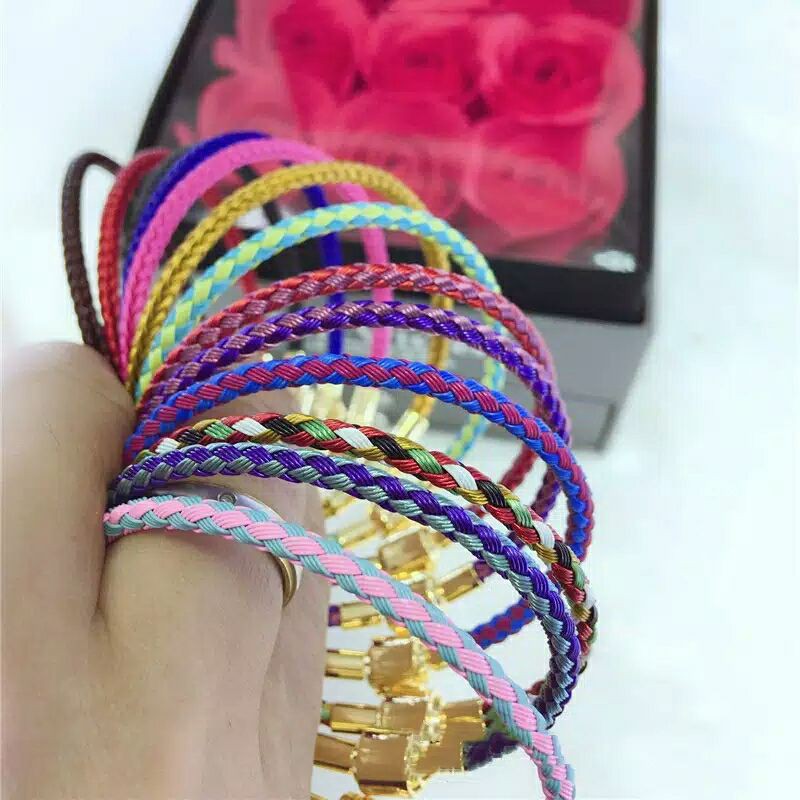 Gelang Tali Kawat Waterproof Untuk Charm Liontin Emas