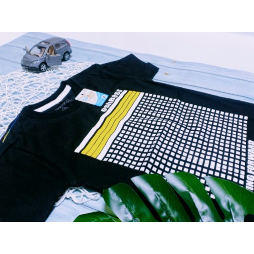 COD FREE ONGKIR KAOS ANAK DISTRO MOTIF KUNING TITIK HITAM 1-7 TAHUN-3