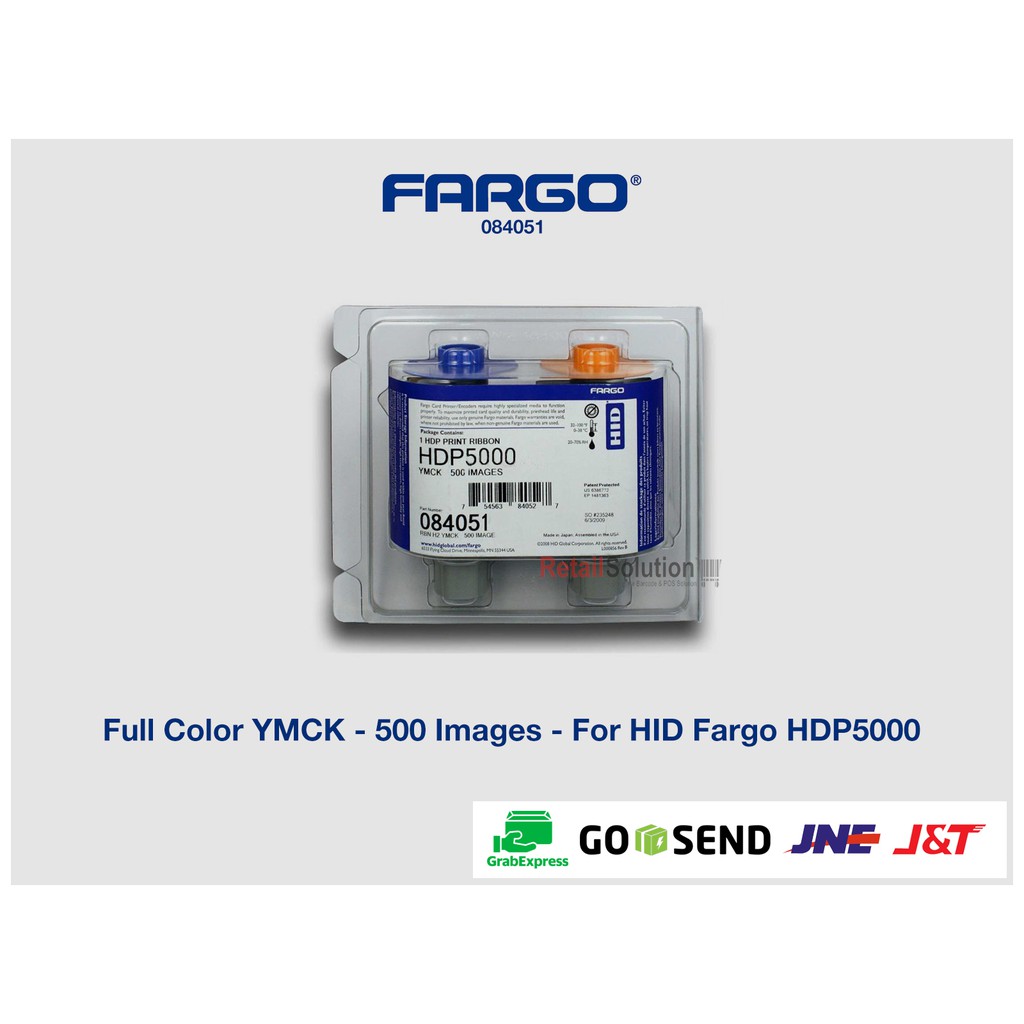 Ribbon FARGO HDP5000 084051 Full Color YMCK - Original 500 Images