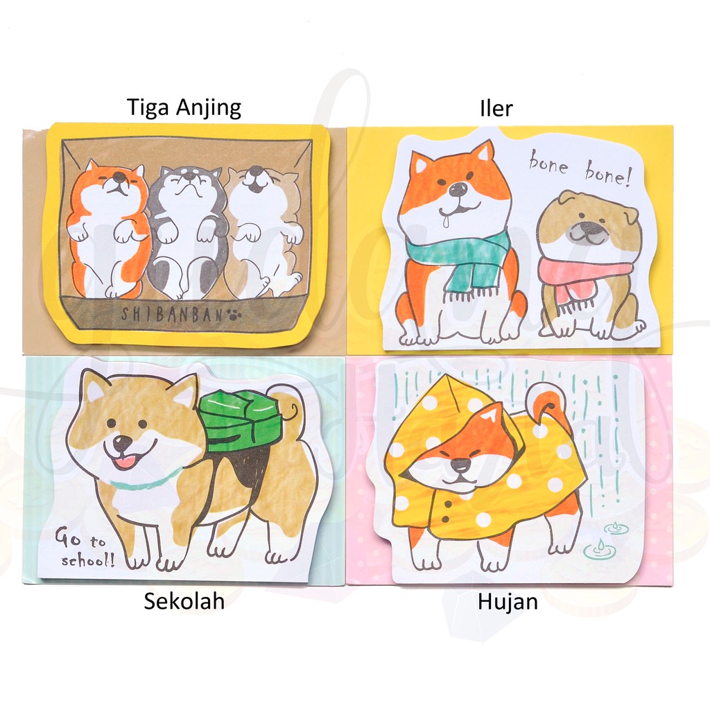 Notes Anjing Memo Shiba Inu Hachiko Note Unik Memo Lucu GH 301153