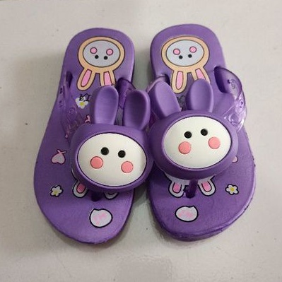 Sandal jepit anak perempuan/Sandal karet karakter kelinci