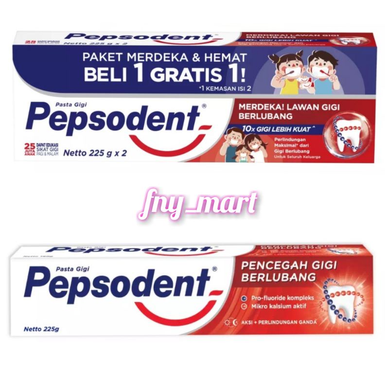 Pepsodent Pasta Gigi White 225gr - Pepsodent 225gr Isi 2- Odol Pepsodent 225 + 25GR