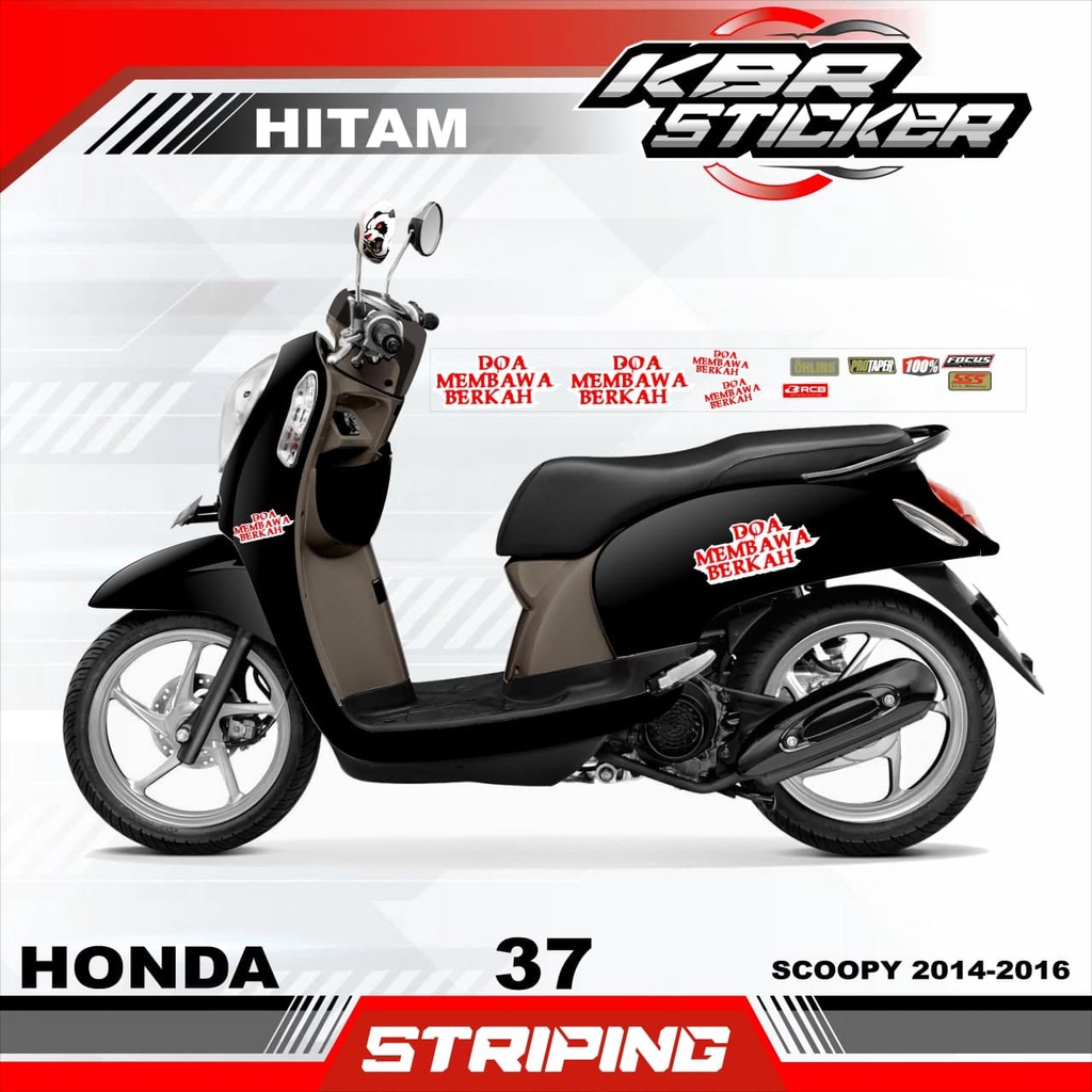 SCOOPY 2014-2016 stiker motor striping SCOOPY 2014-2016 motor honda motor sticker variasi Racing 37