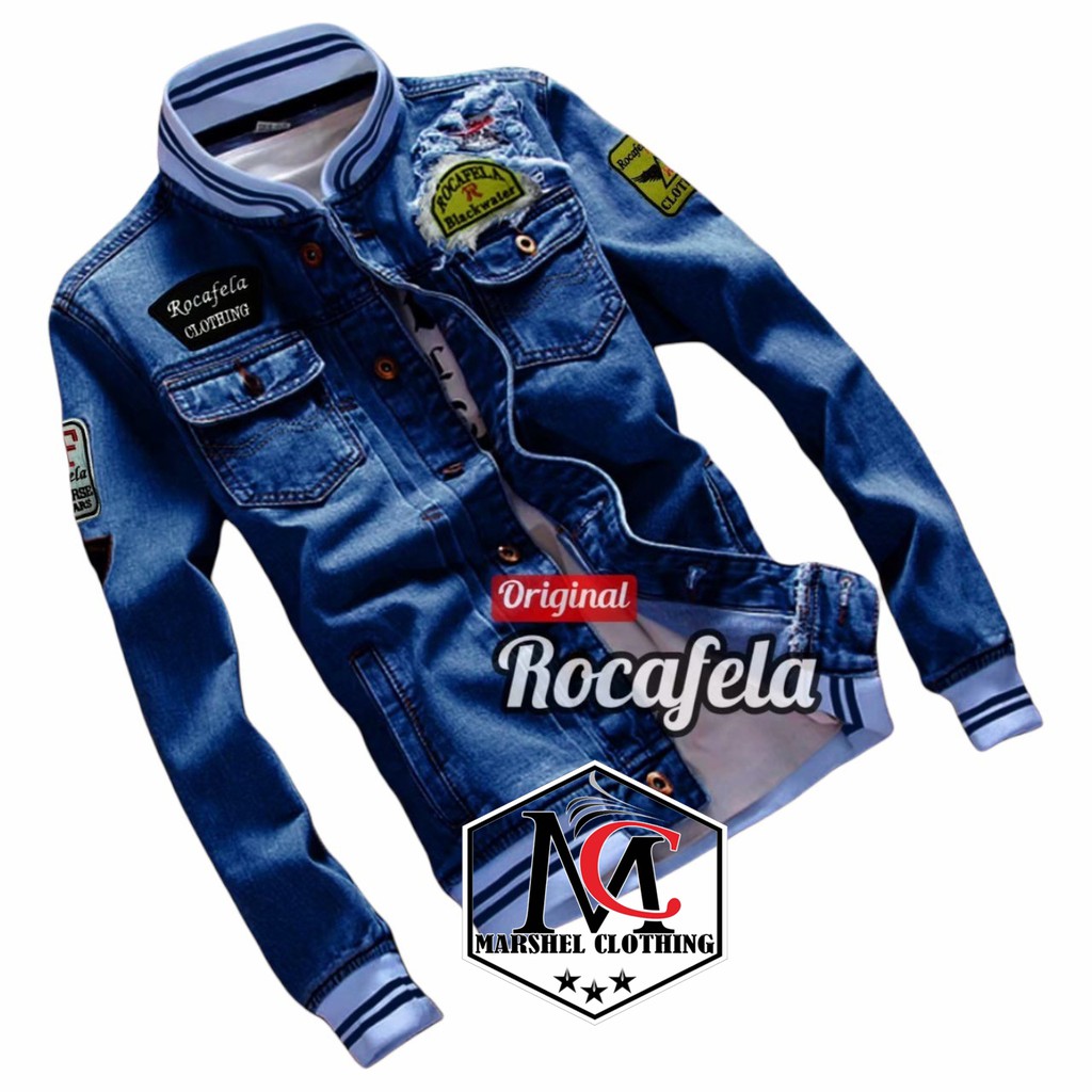 RCL - Jaket Jeans Bomber Terbaru / Jaket Jeans Bomber 03 Premium / Jaket Original Rocafela / JJZN001