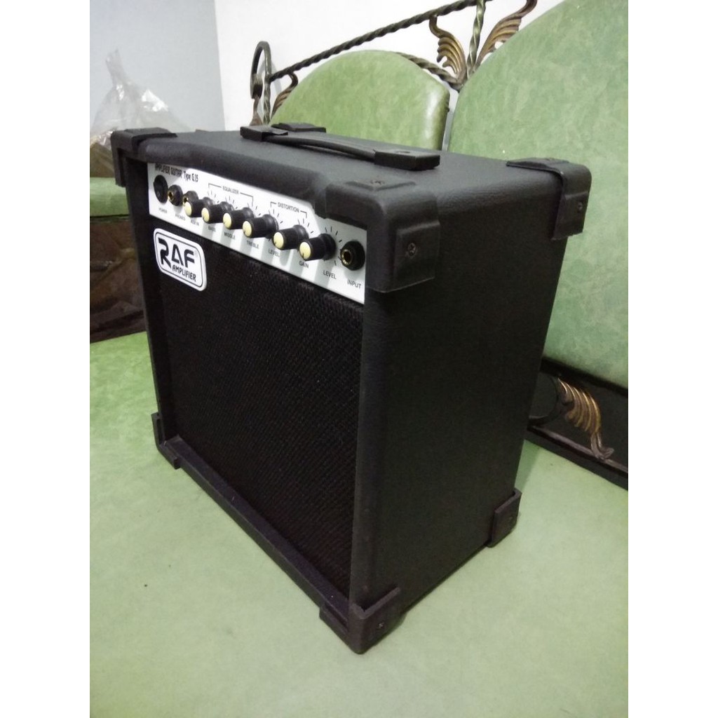 Ampli Gitar dan Bass Merk Raf Ukuran 8 Inch ada Distorsi Jakarta Murah Amplifier Amply