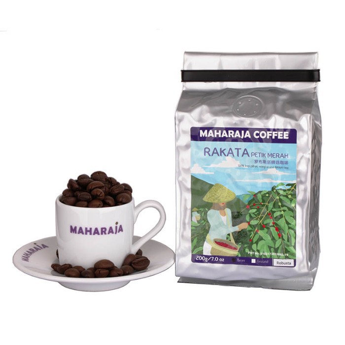 

Beli2 bonus1 Kopi Robusta Rakata Petik merah 200g Maharaja coffee - bubuk