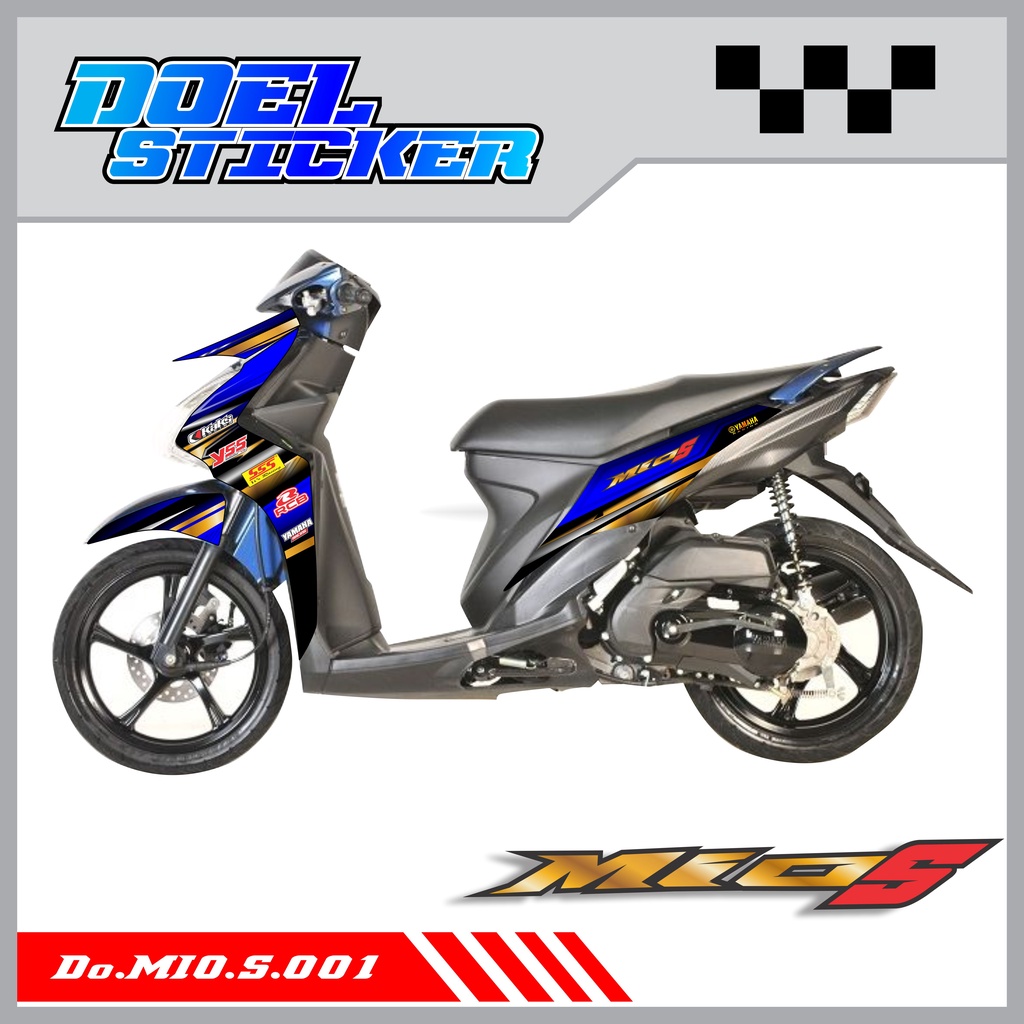 STICKER STRIPING YAMAHA MIO S - STICKER STRIPING LIST VARIASI HOLOGRAM , CROME YAMAHA MIO S DOEL 001