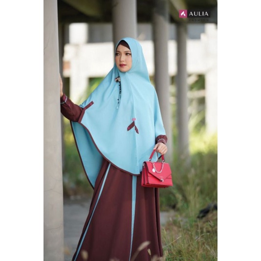 Kanaya Chocolate Ice Blue/Gamis Aulia/Set Gamis Aulia/Aulia Fashion/Aulia Lovers