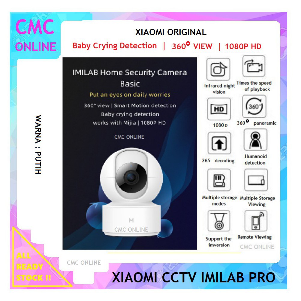 Xiaomi CCTV 360° IMILAB Pro 1080P - Smart IP Camera 360 Wifi Cam CCTV