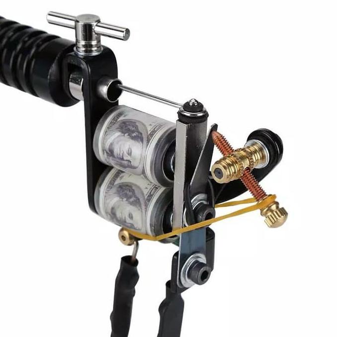 Original Set Mesin Tato Liner Shader Tinta Tatoo Paket Mesin Tattoo