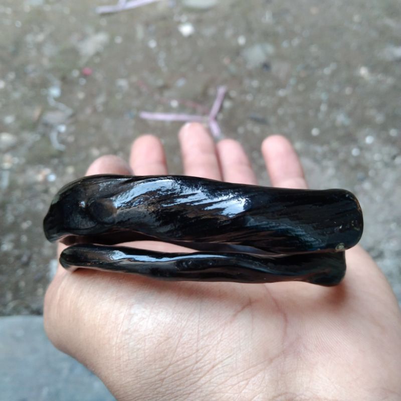 gelang akar bahar hitam asli natural