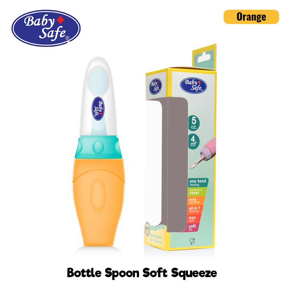 Baby Safe Bottle Spoon Soft Squeeze Baby Food Feeder Botol Sendok Makan Bayi MPASI ( JP029 )