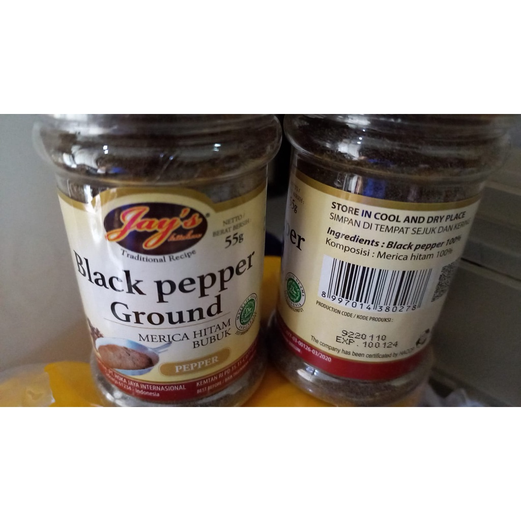 Jay's Jays Black Pepper Ground Lada Hitam Bubuk 55 gr / 55gr