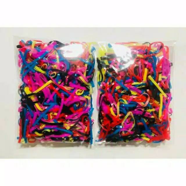 LUCKY FASHION Karet jepang warna hitam dan warna tebal isi 300pcs