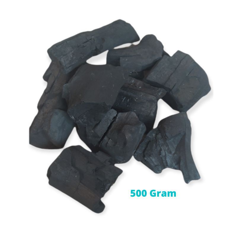 Arang kayu 500gr/ kayu arang / media anggrek / briket / arang sate / kayu bakar