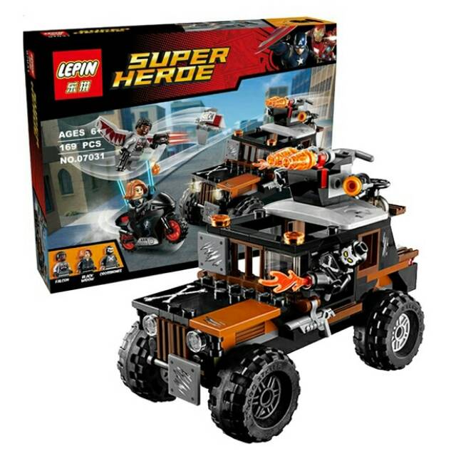 Brick super heroes : crossbones hazard heist lepin 07031 - lego compatible