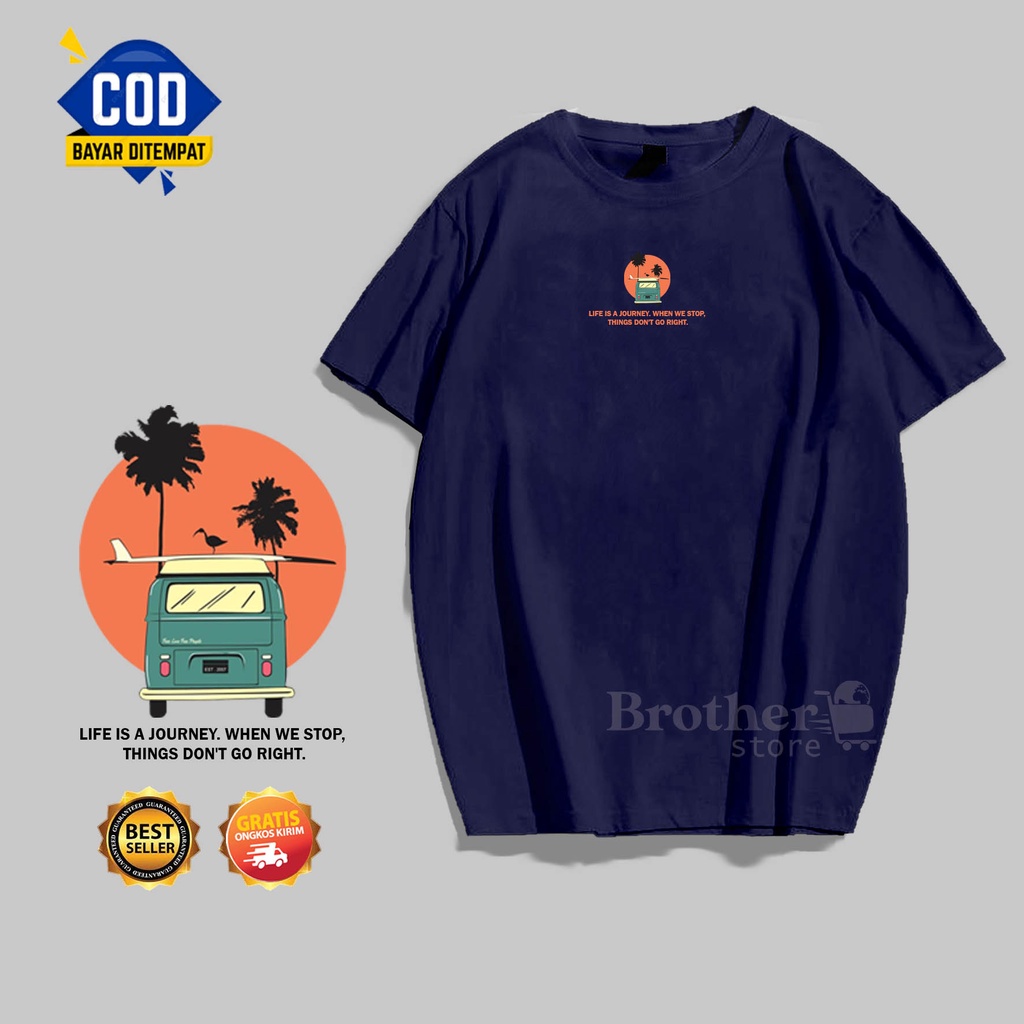 BROTHER STORE - Kaos Distro Pria - KAOS COWOK CEWEK - Kaos Kata Kata - Articel a journey Premium