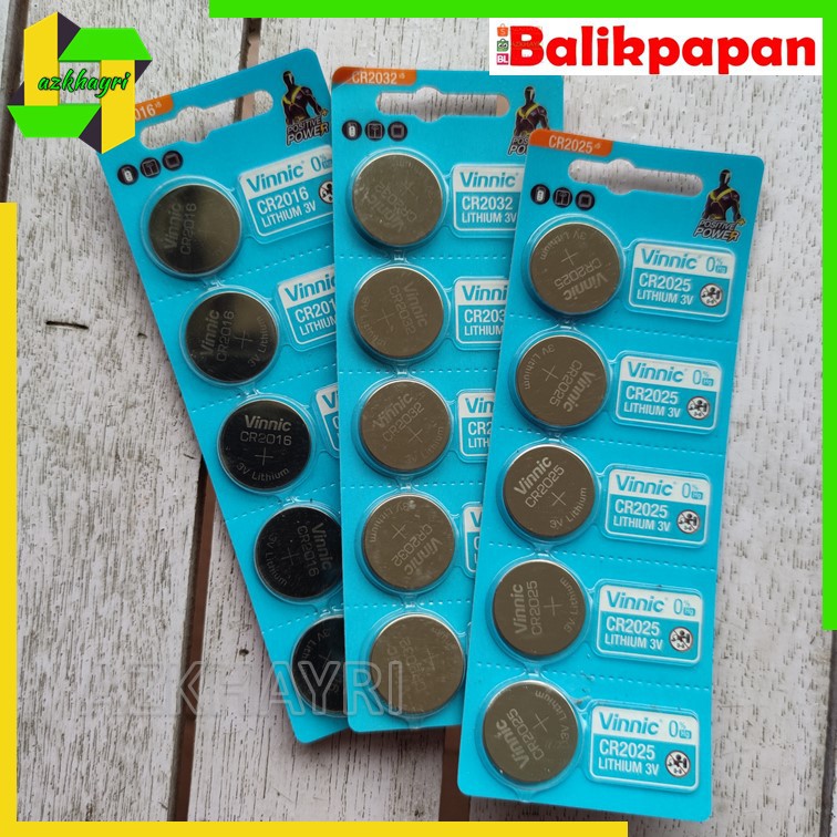 Baterai Vinnic CR2032 CR2025 CR2016 2032 2025 2016 Batre Battery Ori