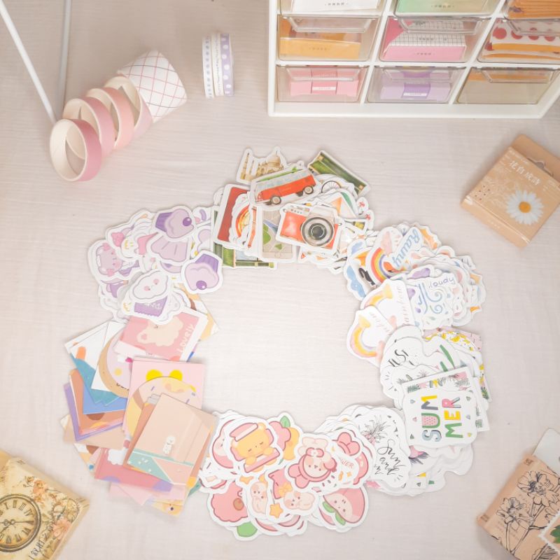 

Sticker Aesthetic Mix Cute Kiyowo Scrapbook Journal Diary