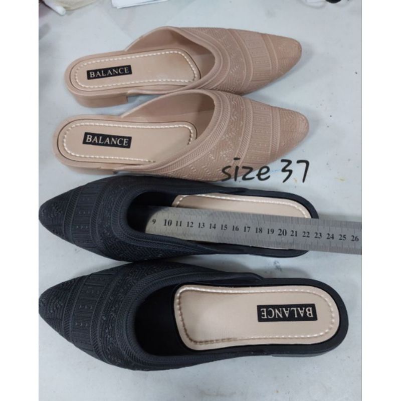 Sandal Selop Bustong Jelly Wanita Karet Mules Ukir 1625 BALANCE