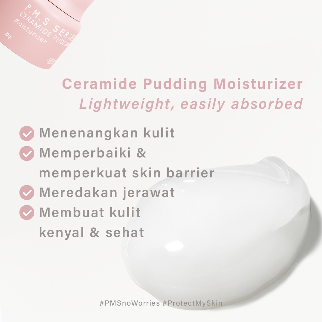 ADARA P.M.S Ceramide Pudding Moisturizer / Pelembab Wajah Muka