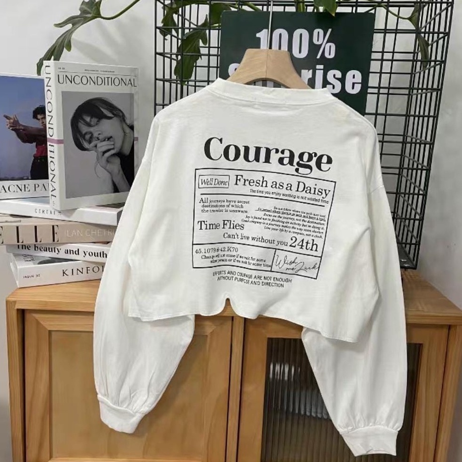 COURAGE FRESH AS A DAISY SWEATER CROPE (IC)