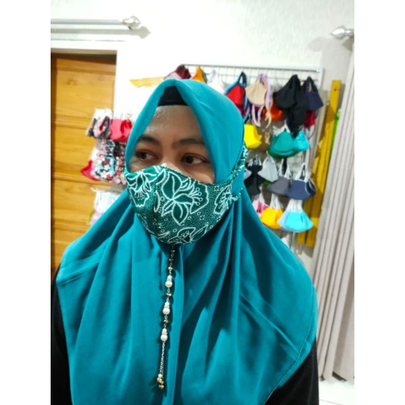 Masker seragam pkk nasional 3ply tali serut