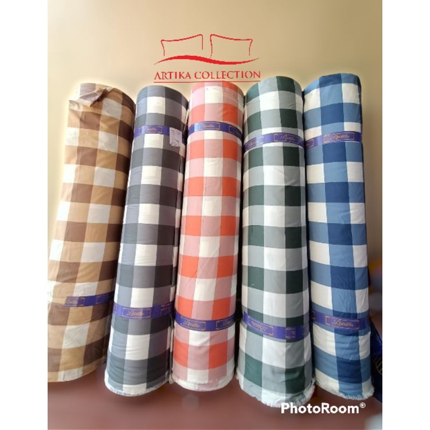 Sprei Estetik Kotak Grey Include Sarung Bantal Guling Ukuran 90x200 100x200 120x200 160x200 180x200 Grid Black