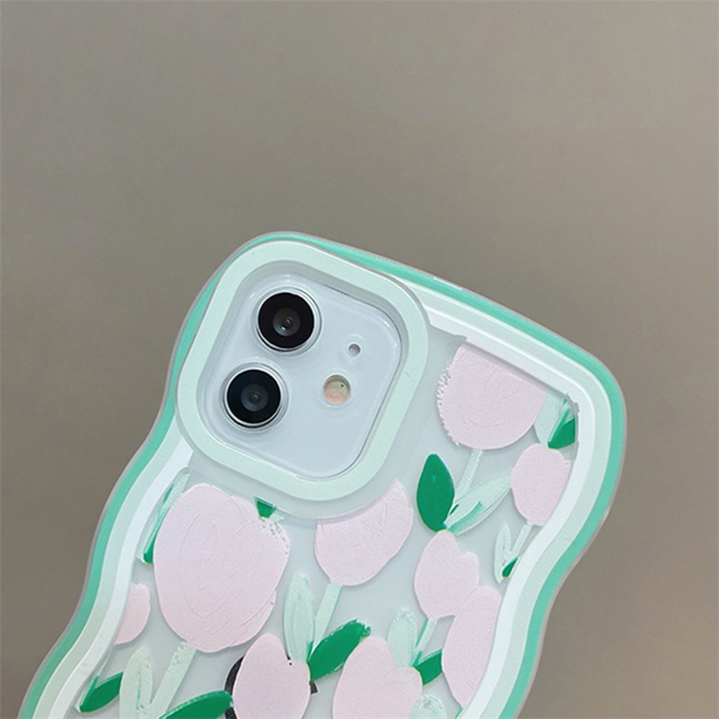 Soft Case Silikon Transparan Motif Bunga Pink Untuk iPhone 13 12 11 Pro Max X Xr Xs Max SE 8 7 6 6s Plus