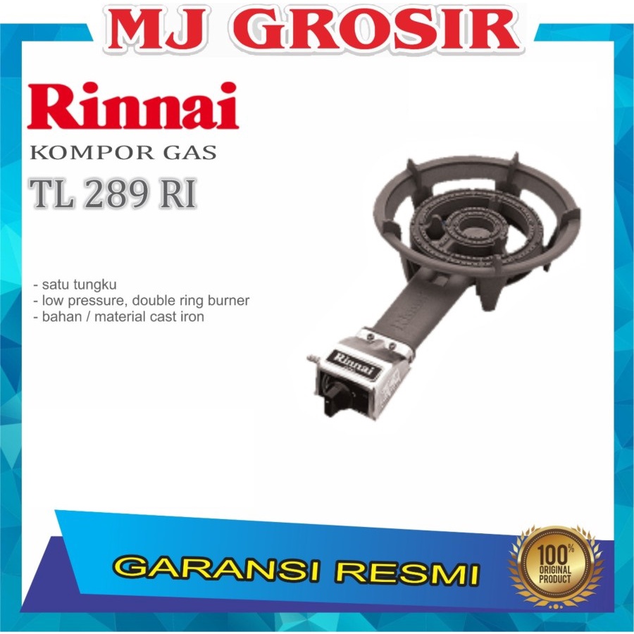 KOMPOR PORTABLE 1 TUNGKU RINNAI TL 289 RI BESI COR