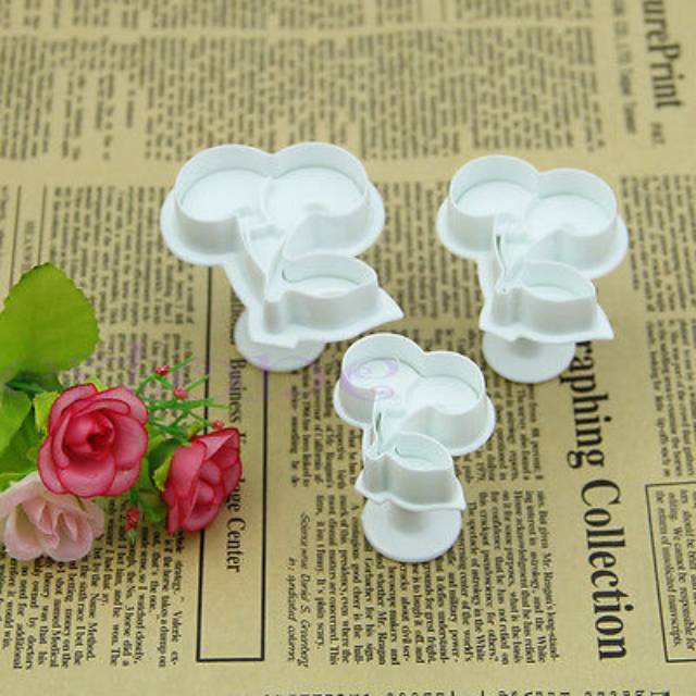 Cetakan fondant clay plunger cutter cherry cookie cutter buah ceri