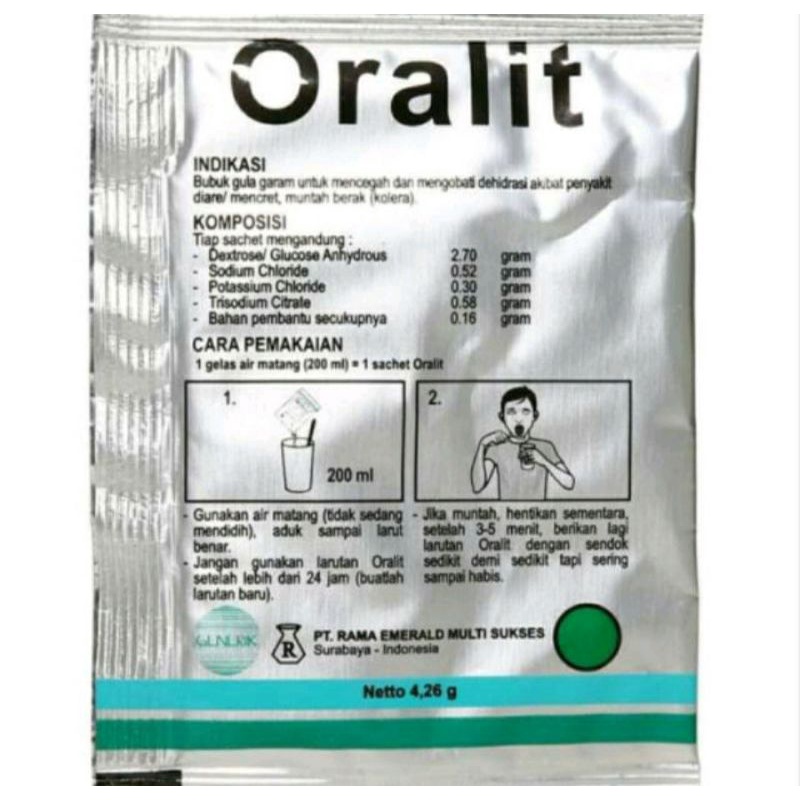 SERBUK] ORALIT / OBAT DIARE / MEREDAKAN DEHIDRASI / CAIRAN TUBUH / ELEKTROLIT BAYI ANAK DEWASA