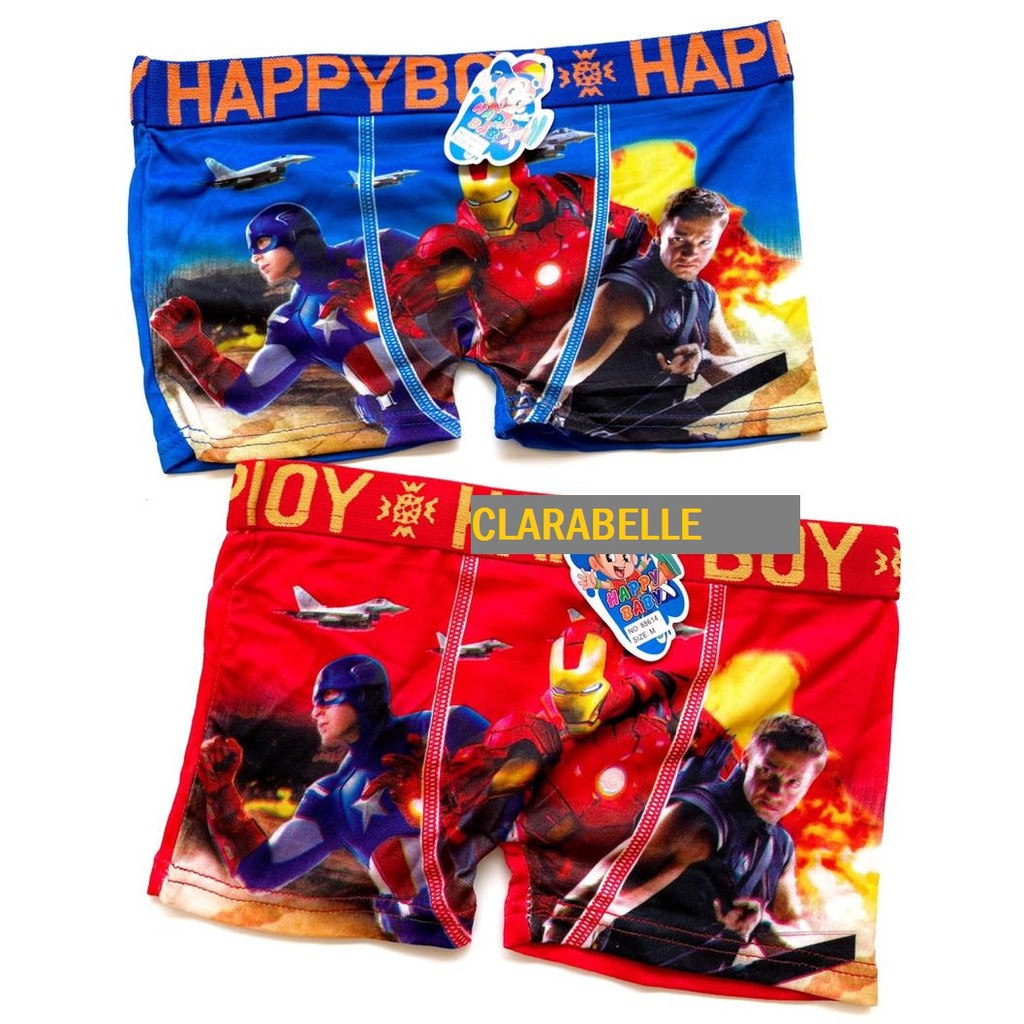 Celana Dalam Anak Laki - Laki HAPPY BOY Model Boxer Motif Kartun