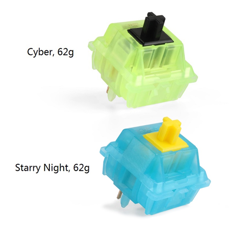 2 Pcs Sp-Star Cyber Starry Night Linear Switches Untuk Keyboard Mekanik Cherry Mx Style 5pin 62g Pcb Mount