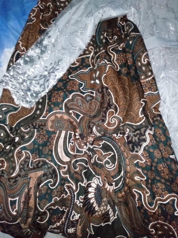 (premium Series &limited Stok) Batik Couple Azura Wou Batik Gamis Tille Brokat Kebaya Modern-bs106