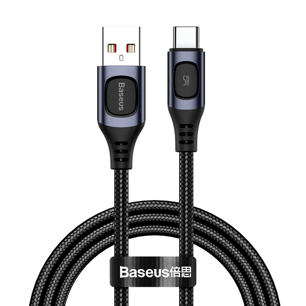 BASEUS ORIGINAL Kabel Data Flash Multiple Huawei 5A 1M Type C Super Charge Adaptive Fast Charging