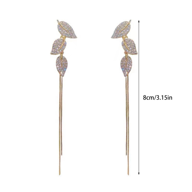 Anting Gantung Panjang Model Rumbai Silver 925 Dengan Mutiarabatu Zircon Untuk Wanita