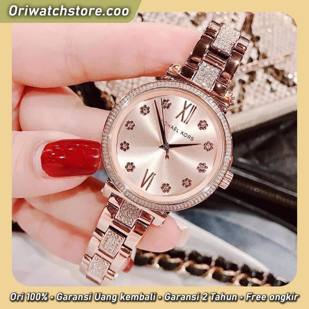 TERLARIS MICHAEL KORS ORIGINAL GARANSI MK 3882 JAM TANGAN WANITA MK ORI ROSEGOLD STAINLESS STEEL