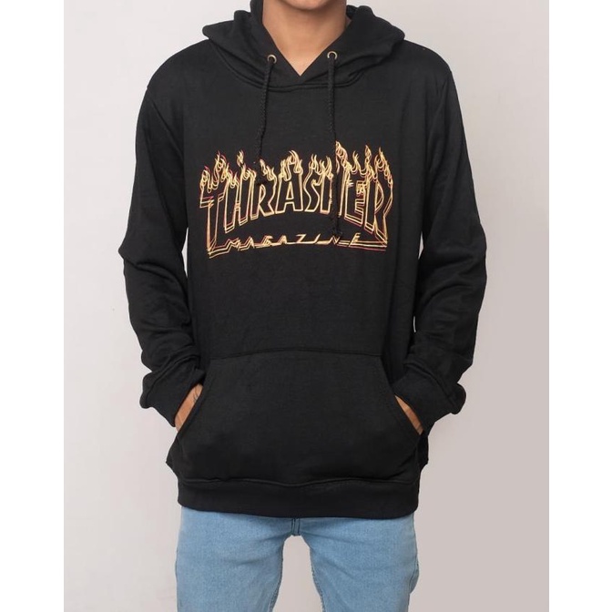 Thrasher Richter Flame Hoodie - Black