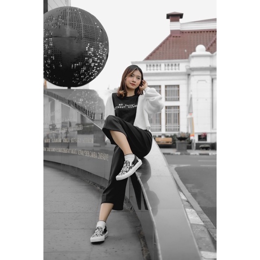 CORET Sepatu Slip On Vulcanized - Sepatu slipon Batik Hitam