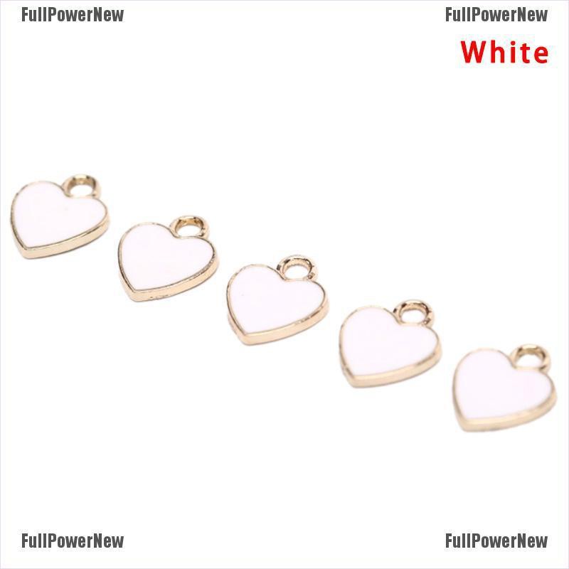 [FULLのJY] 20Pcs/Set Enamel Alloy Love Heart Charms Pendant DIY Craft Jewelry Making Gift