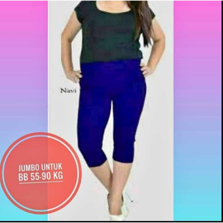 LEGGING pendek 7/8 stdr&amp;jumbo spandek licin adem lembut elastis &amp; TEBAL