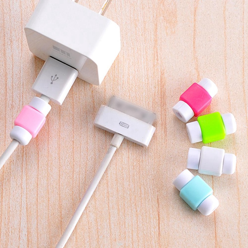 (Ready Stock) Pelindung Kabel Usb / Earphone Bahan Silikon Warna Permen Candy Cable Protector