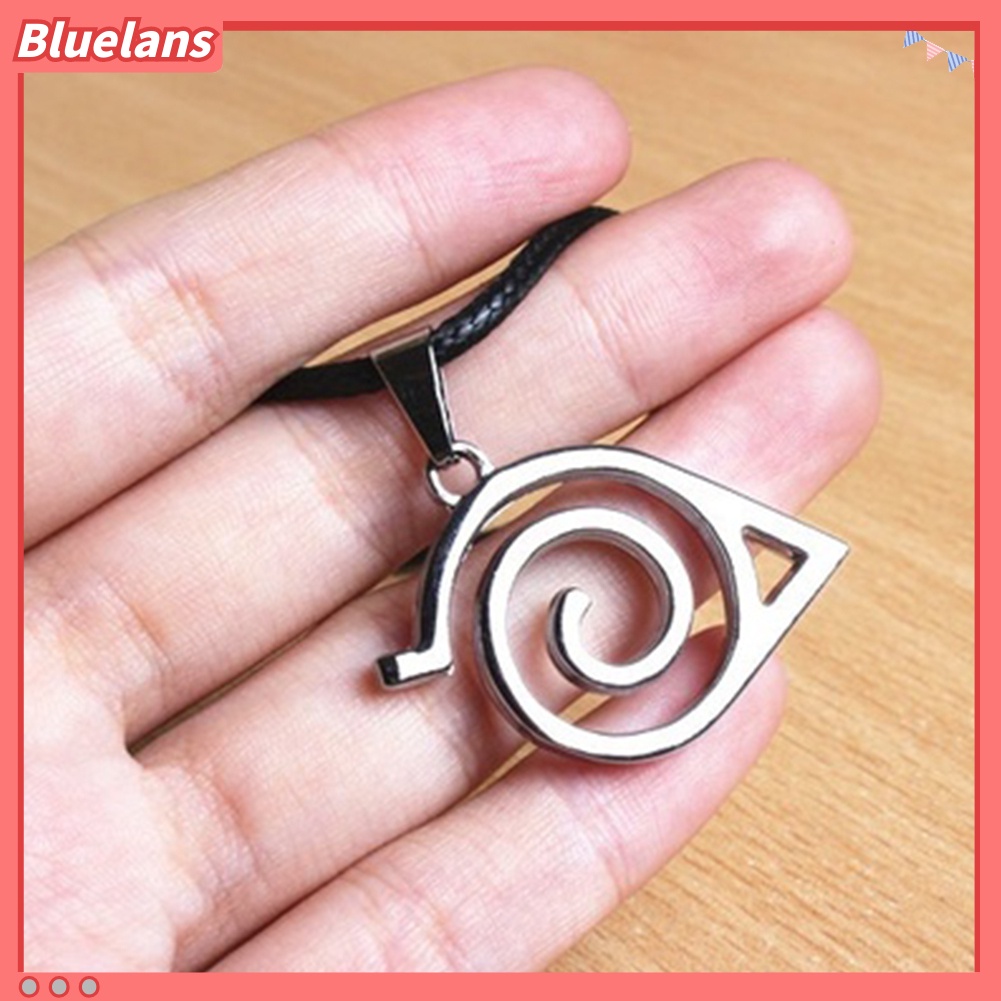 Bluelans Unique Unisex Metal Anime Naruto Logo Pendant Necklace Cosplay Hokage Accessory