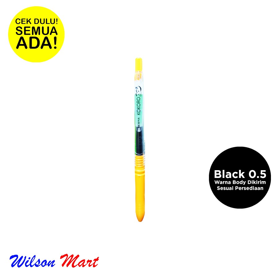 

ZEBRA KOKORO SWEET GEL BLACK 0.5 MIXED BODY COLORS PEN