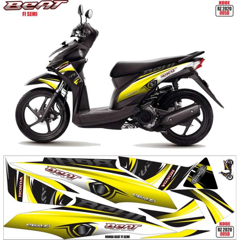 Striping beat FI . Motor Beat . Sunmori . Stiker . Desain