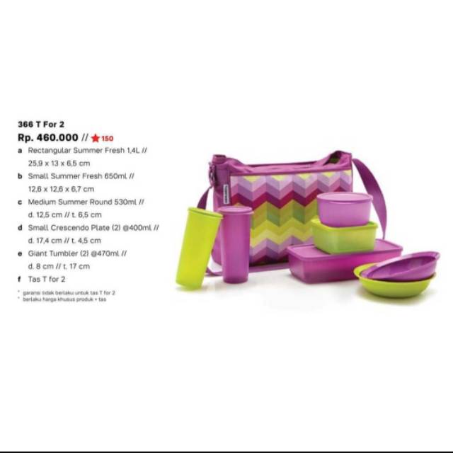 T for 2,set bekal piknik